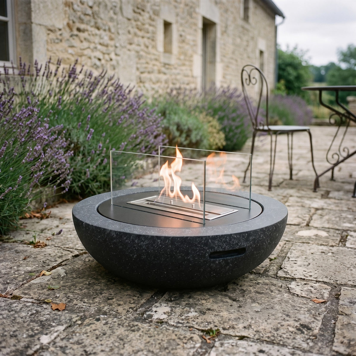 LUMA - Granietzwart - Outdoor bio-ethanol haard