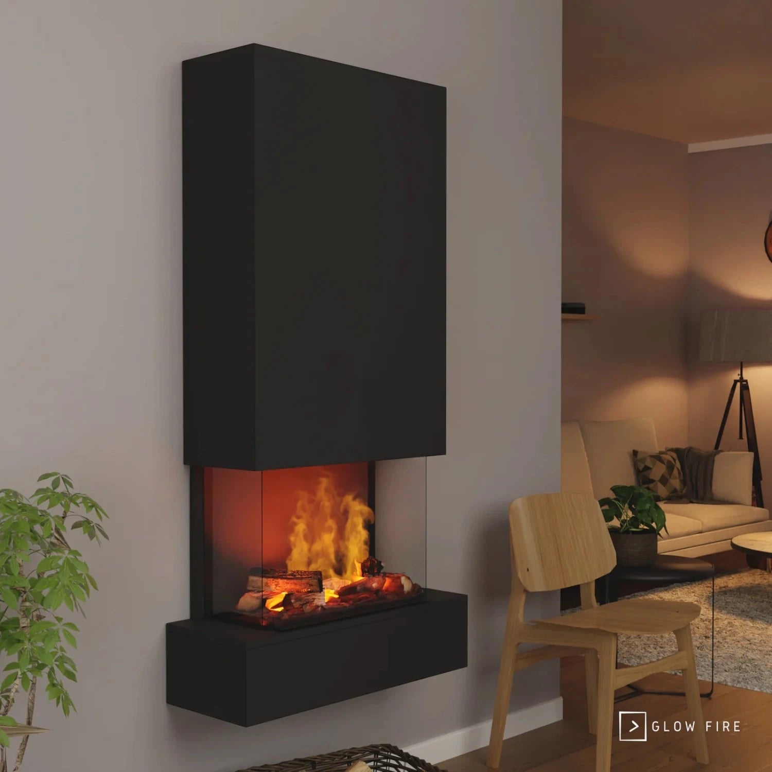 Hölderlin Hoge Zwarte OMC 600 – Aan de muur gemonteerde Waterdamphaard