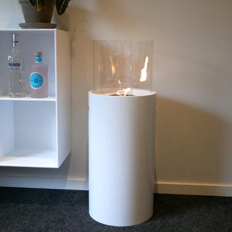 Buiten vrijstaande bio-ethanol haard - Wit