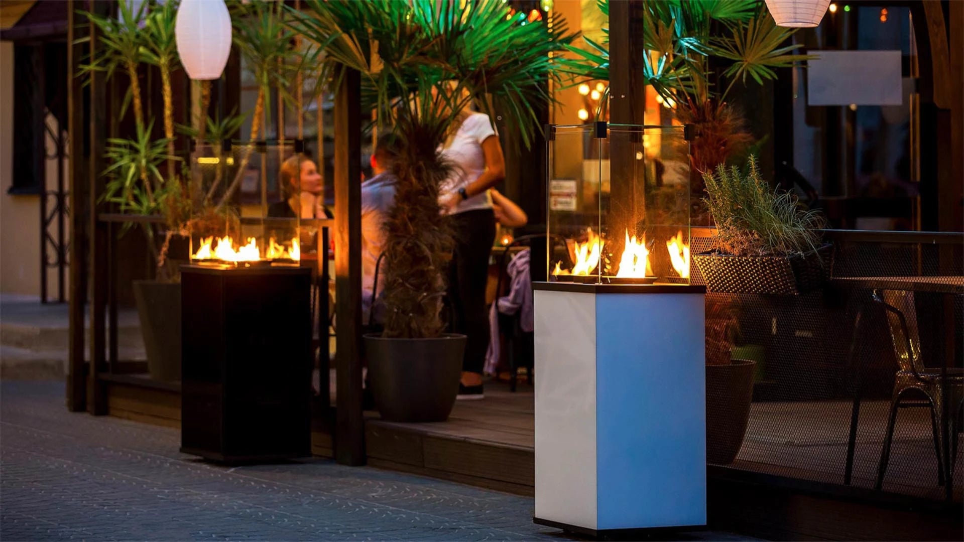 Deluxe Patio buitenhaard op gas - Wit