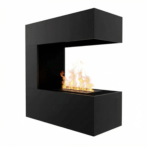 Schiller Wand Zwart - OMC 400 | Aan de wand gemonteerde waterdamp open haard