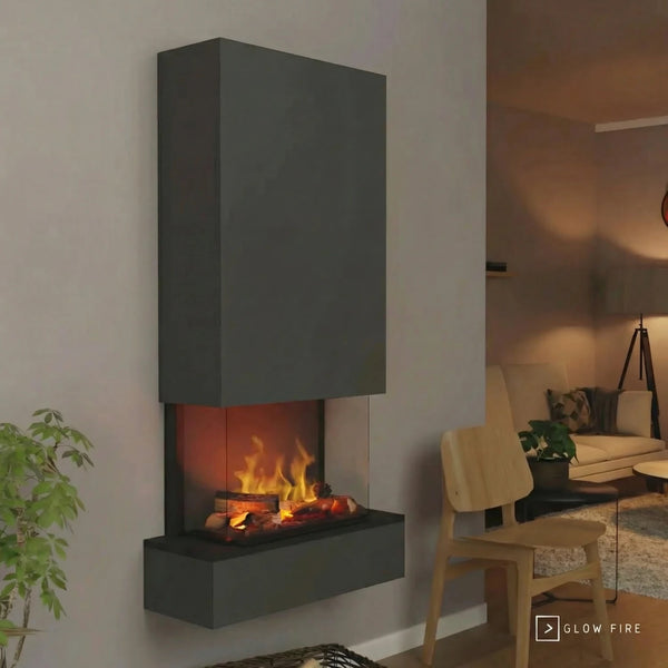 Hölderlin Hoog Grijs - OMC 600 | Wandgemonteerde waterdamphaard