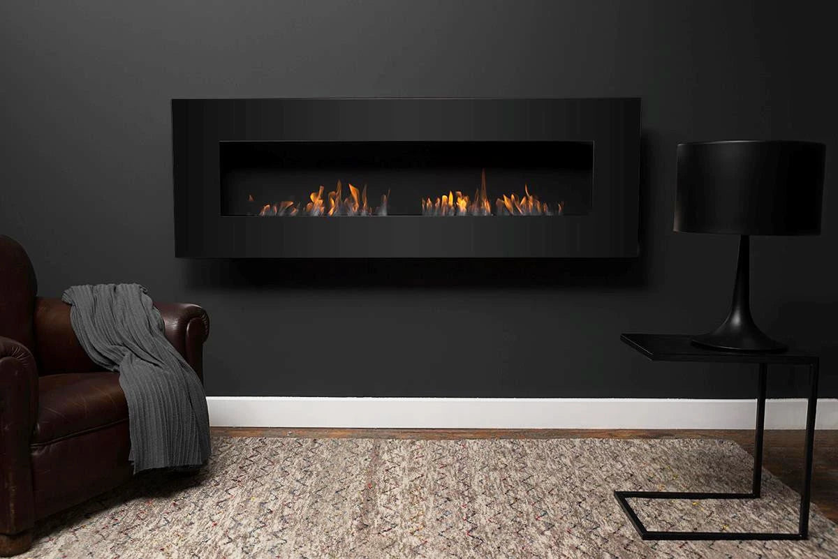 Icon Fires Nero 1750 bio-ethanol wandhaard - Zwart
