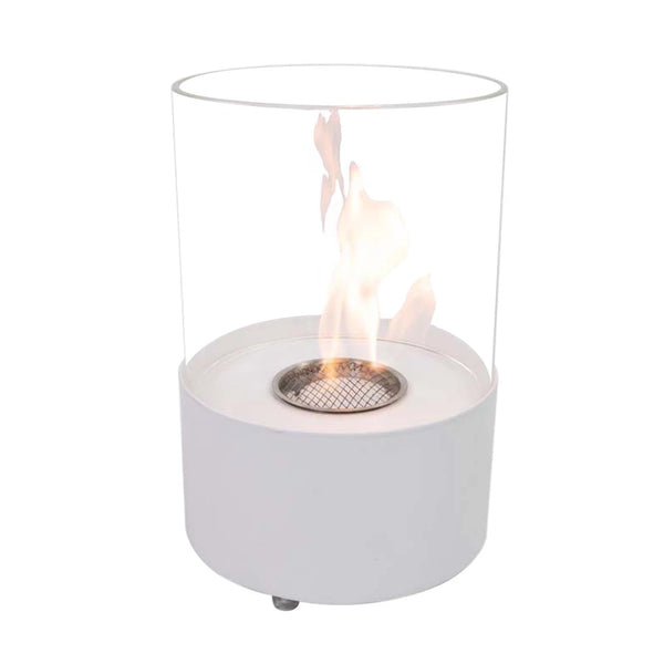 Ronde bio-ethanol tafelhaard - Wit