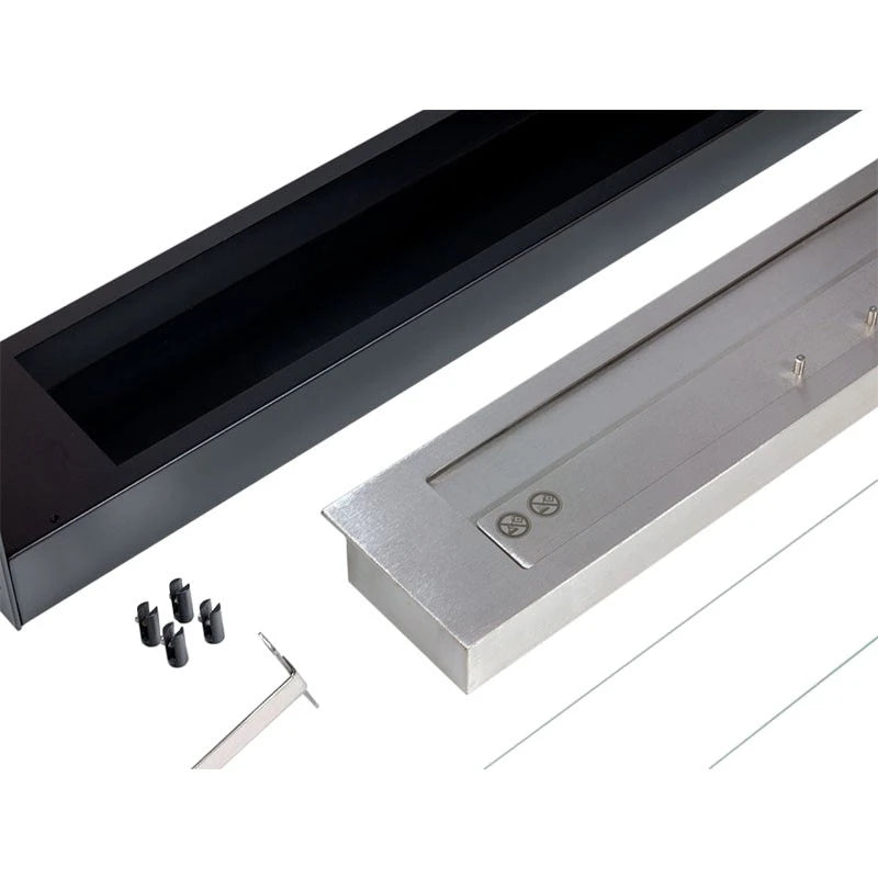 60 cm inbouw bio-ethanol haard - Zwart