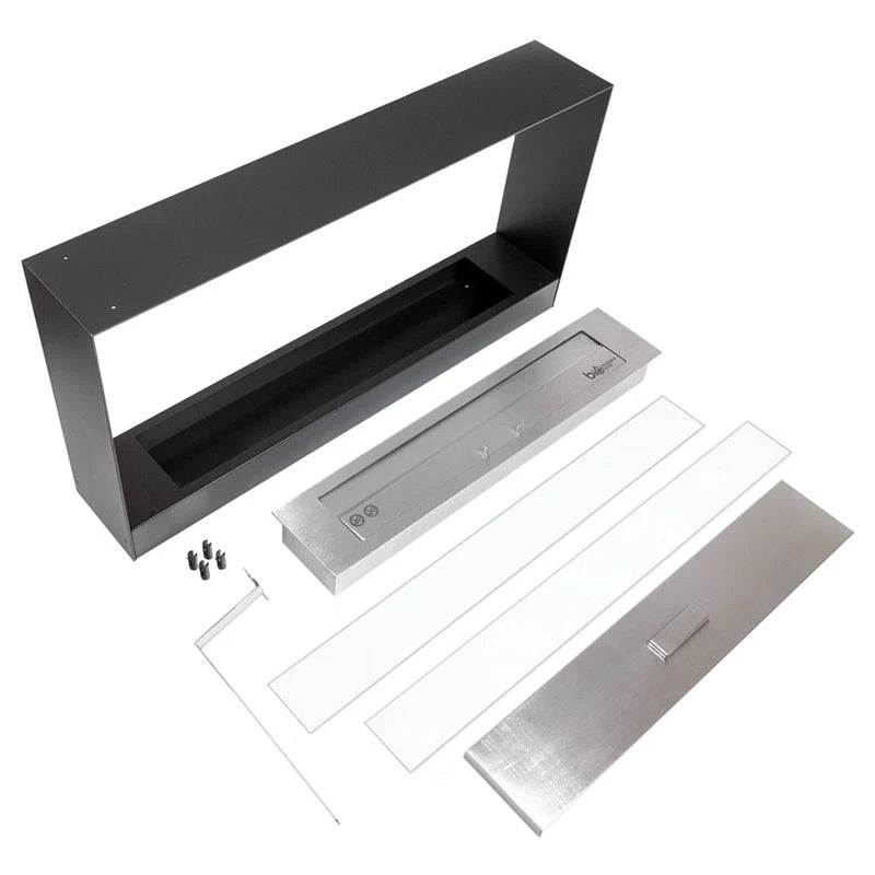 100 cm bio-ethanol inbouwhaard - Zwart