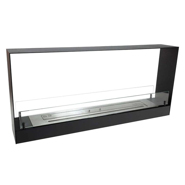 140 cm inbouw bio-ethanol haard - Zwart