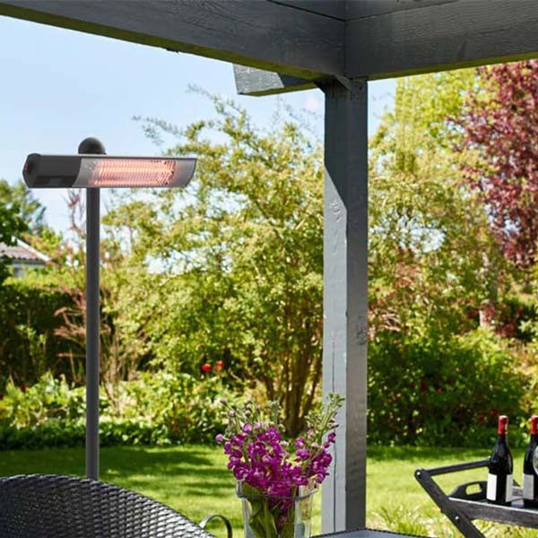 Terrasverwarmer vrijstaand vloermodel 1500 W, GT - Zwart