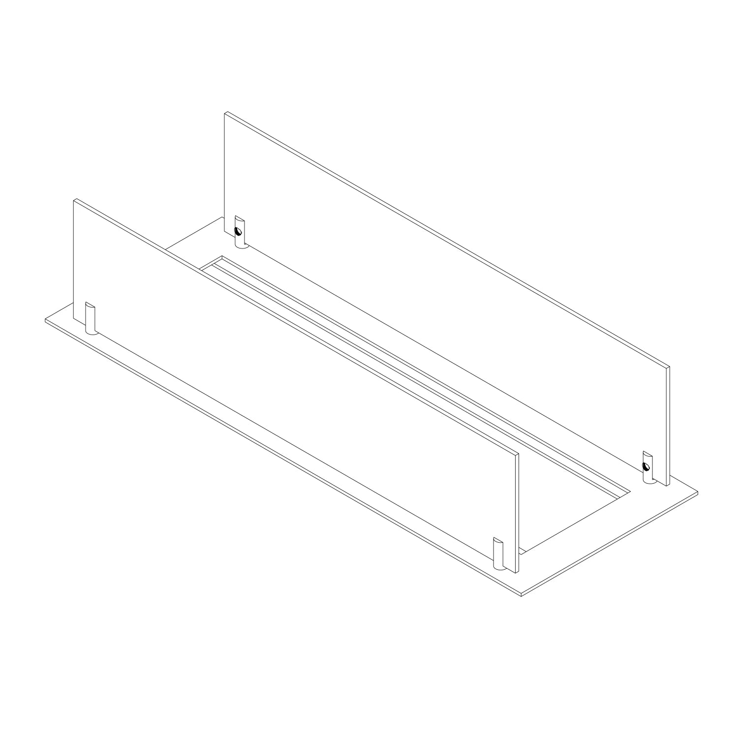 inbouwprofiel voor 60 cm brander