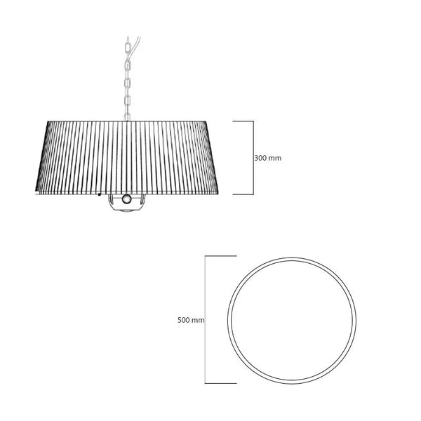 Artix hangende witte terrasverwarmer 1500 watt