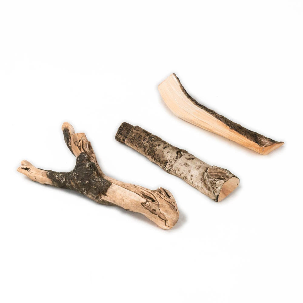 Keramische Decoratiehout - 3 stuks.