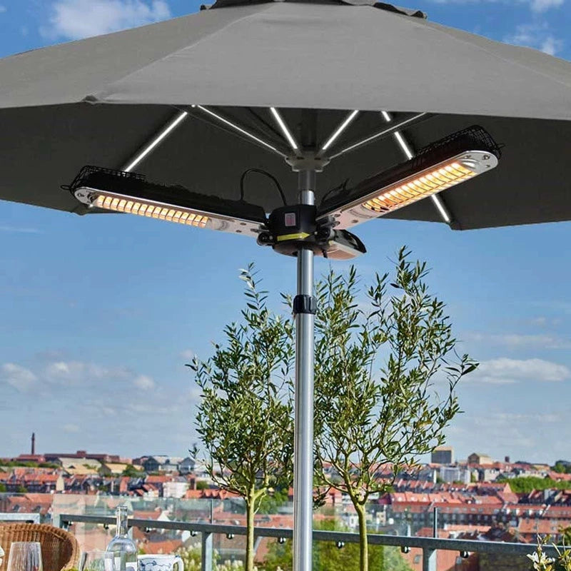 Parasol-gemonteerde elektrische terrasverwarmer