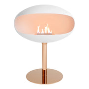 Pedestal Wit + Koperen voet