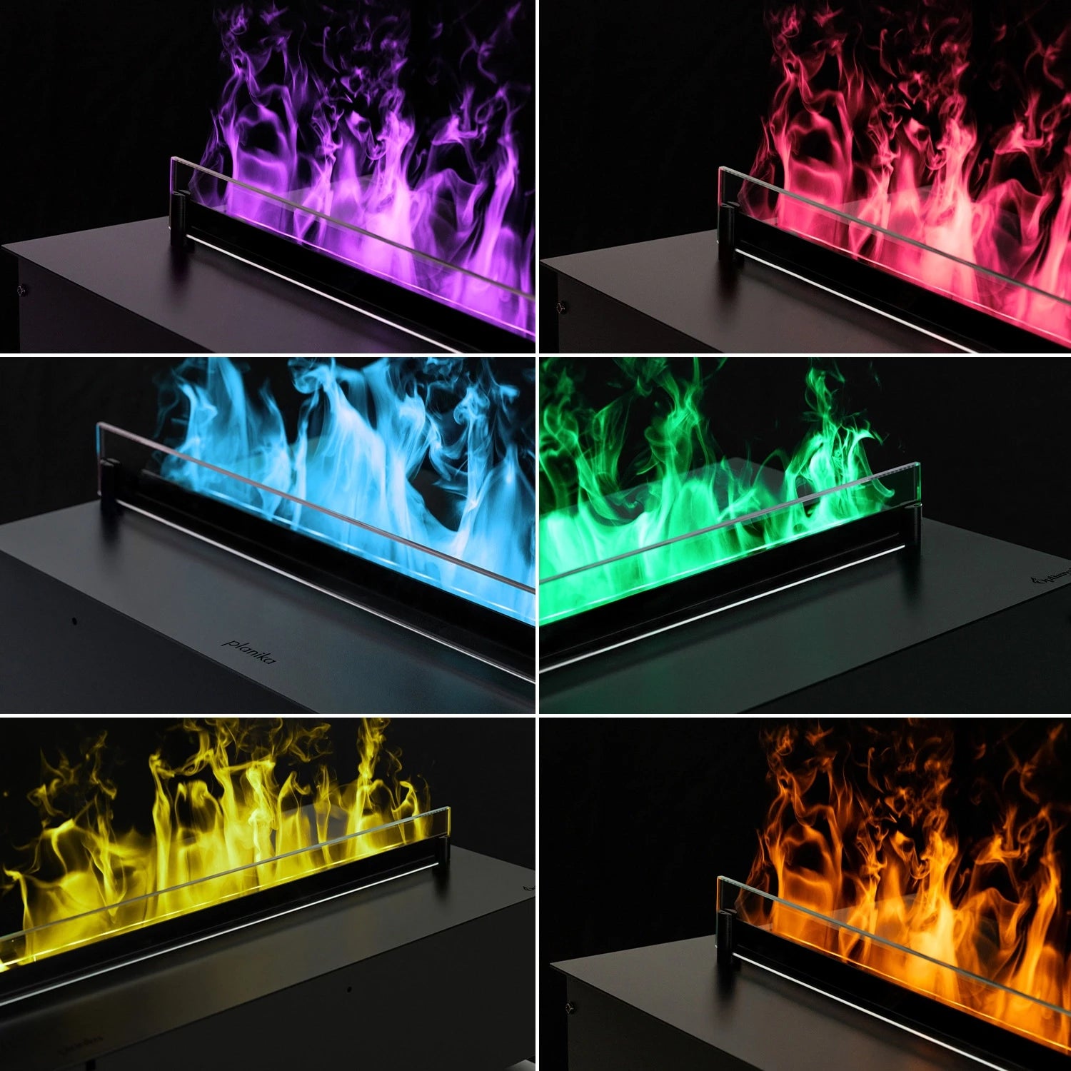 Planika Fires Cool Flame 1000 Three-sided Fire