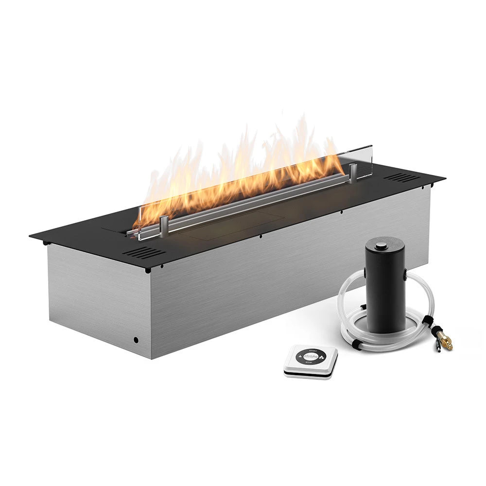Planika Forma Three-sided Built in Bioethanol Fireplace with Prime Fire Burner