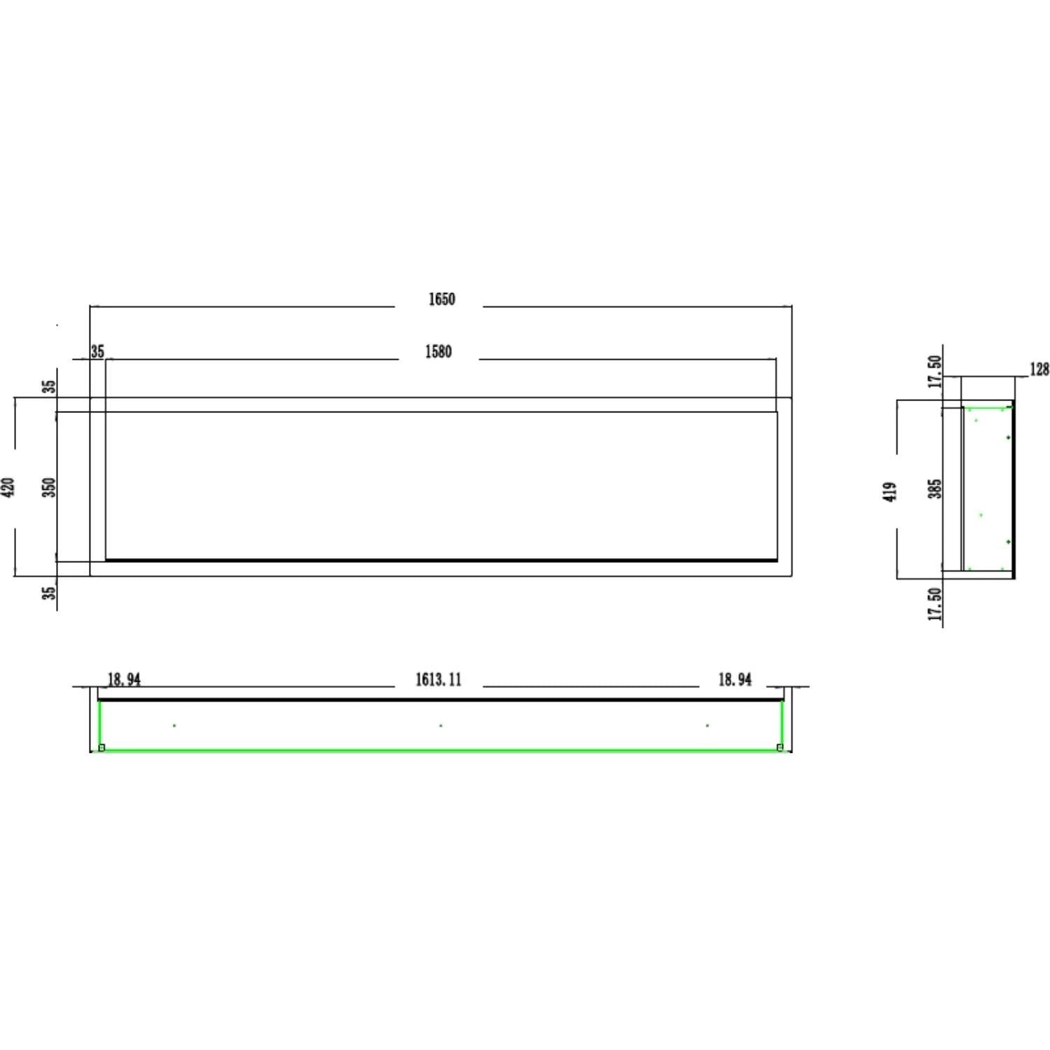 Aflamo Pride Slim 165 cm Elektische Haard