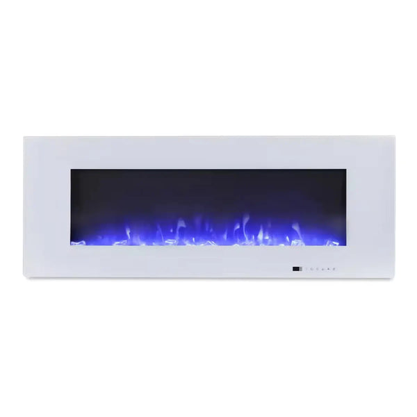 Azurite 127 cm - Witte Elektrische Wandhaard