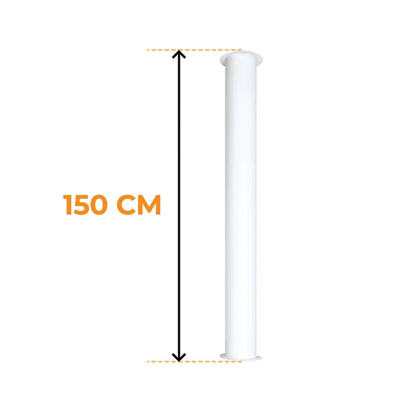 Toronto Buis Wit 150 cm – Totale lengte 190 cm
