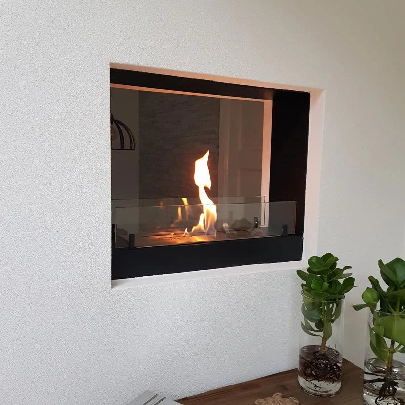 60 cm inbouw bio-ethanol haard - Zwart