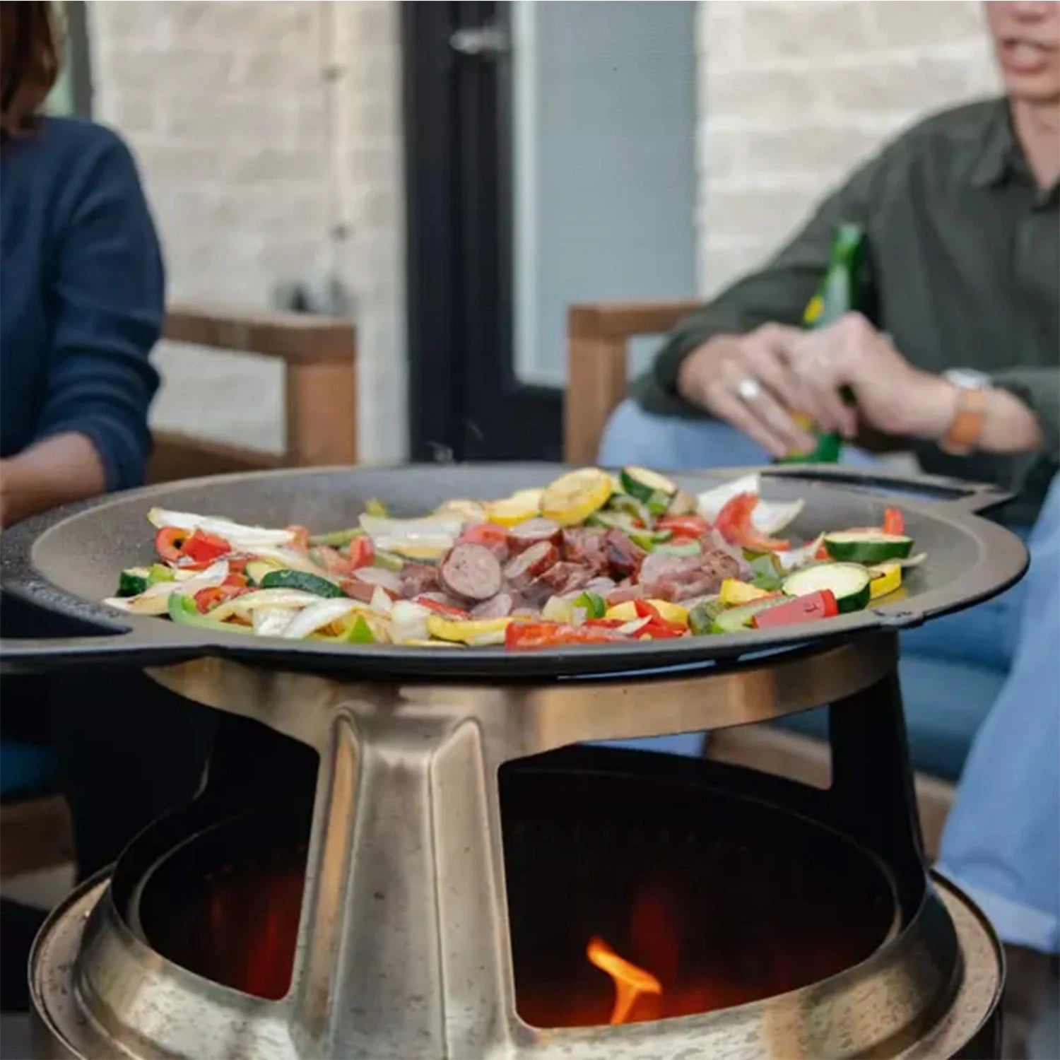 Gietijzeren wok top - groot