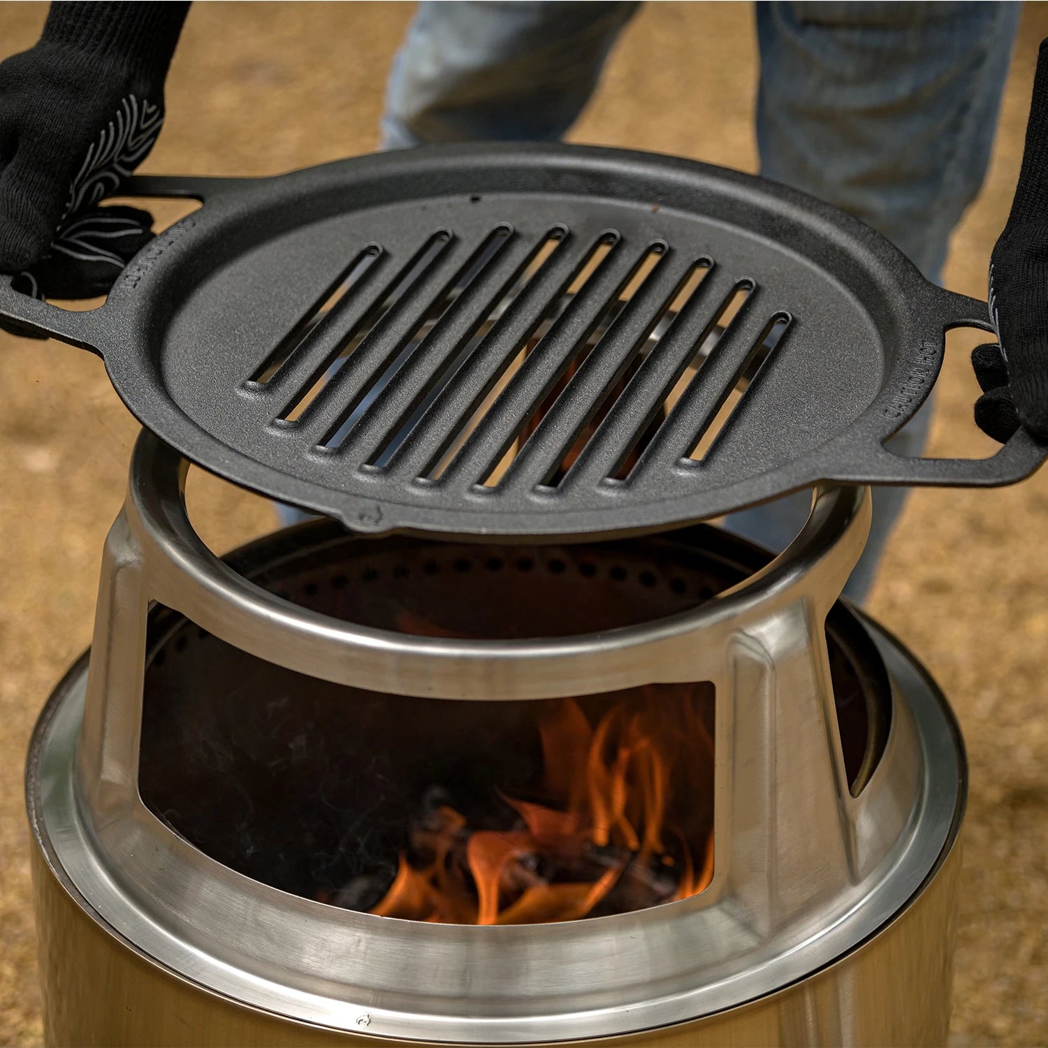 Gietijzeren grillplaat - klein