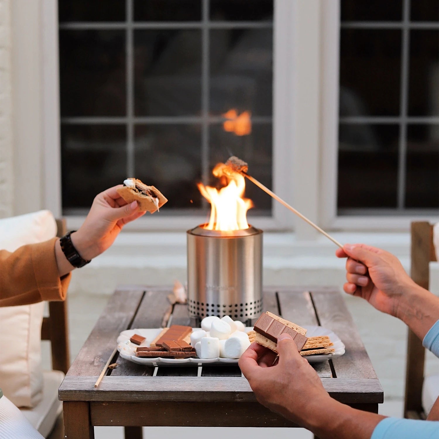 Mesa - Roestvrij staal - Vuurkorf voor op tafel