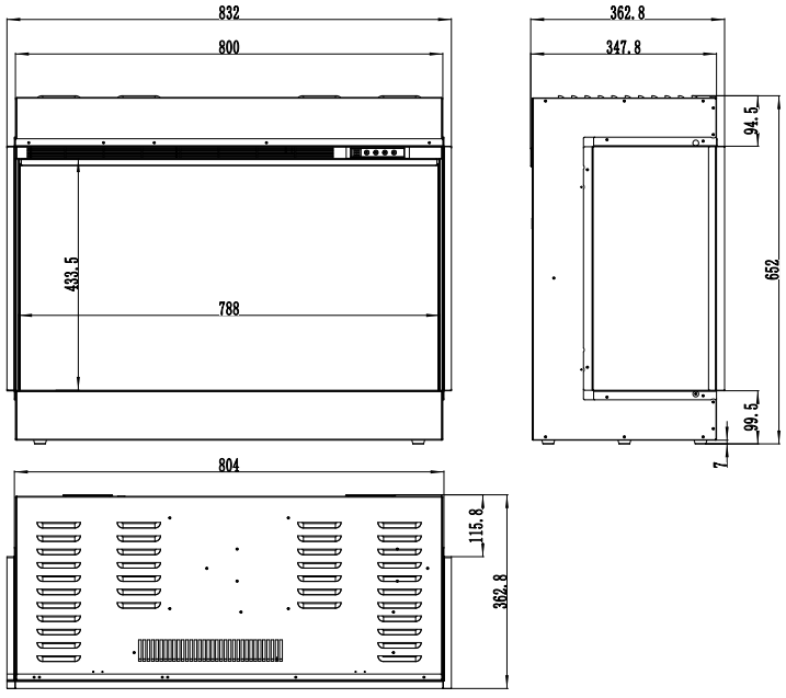 Aflamo Superb 3D 80 cm Elektrische Haard