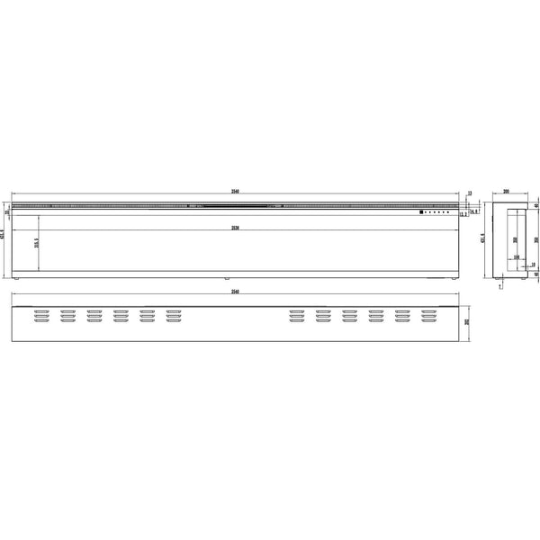 Aflamo Unique 254 cm Elektrische Haard