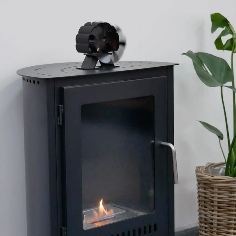 Houtkachel en Bio-ethanolhaard ventilator