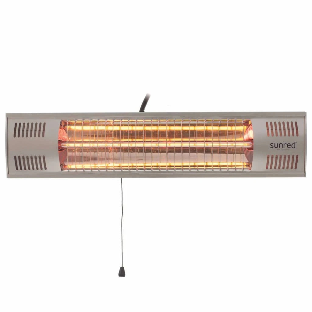 Vigo wandgemonteerde terrasverwarmer met een vermogen van 1500 W