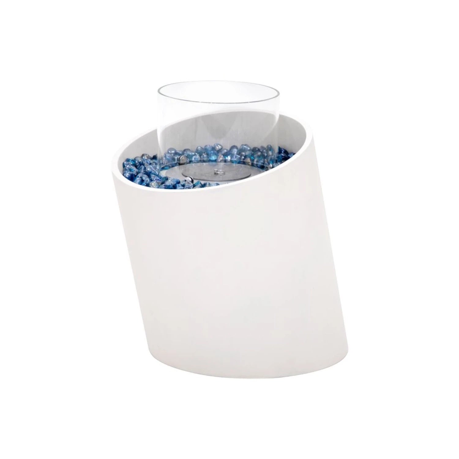 TORRE bio-ethanol vuurzuil M – crème wit