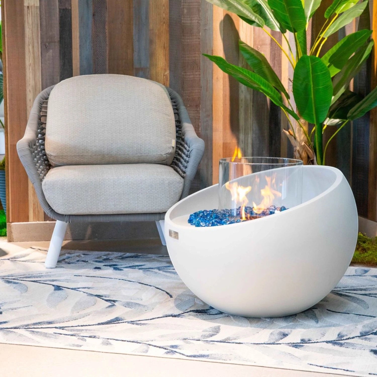 FIRENZE bio-ethanol vuurschaal – crème wit