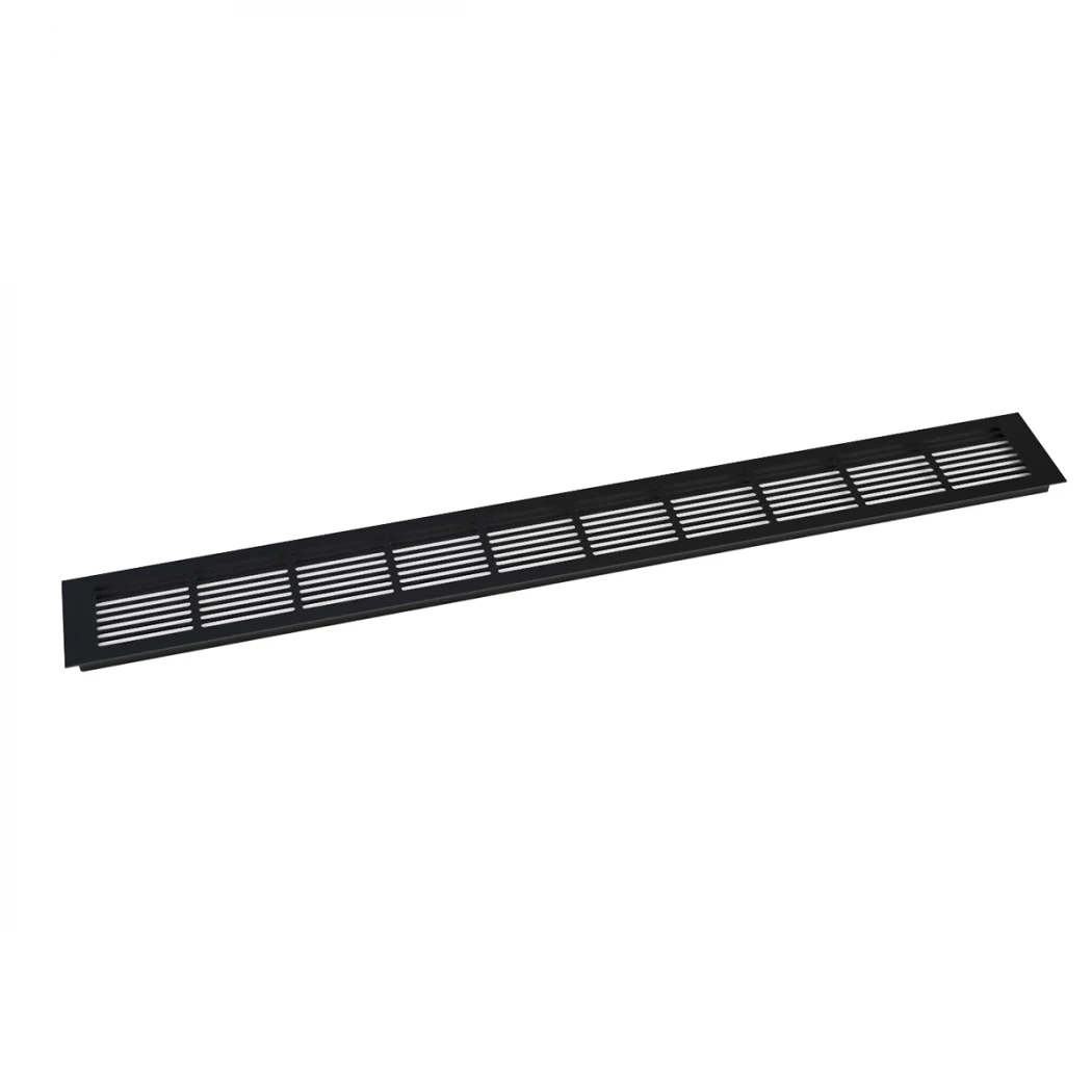 Zwart Ventilatierooster - 100x11 cm - 420 cm²